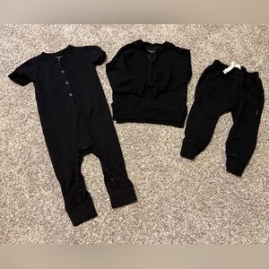 Little Bipsy Black 18-24 month bundle: joggers, pullover, romper